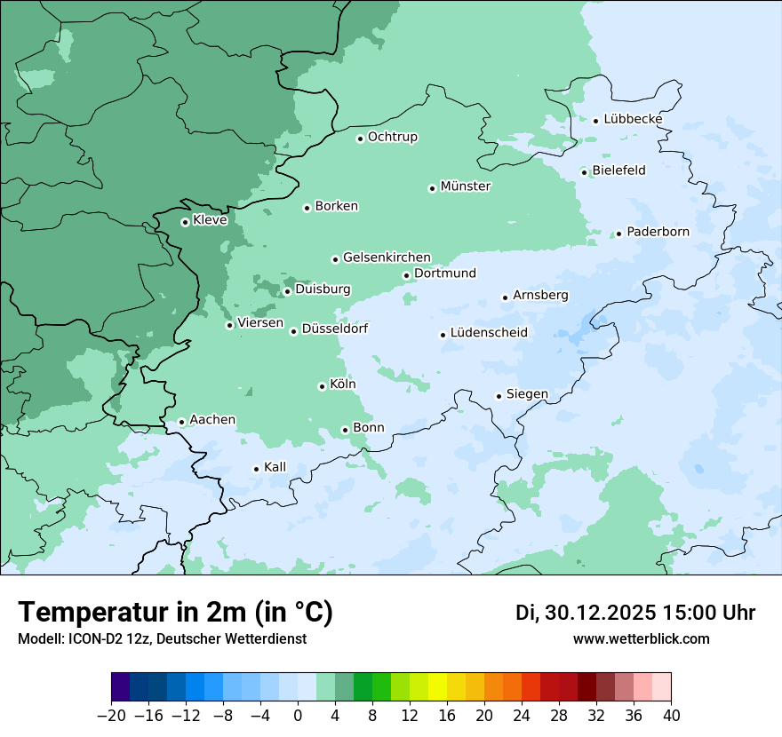 Modellkarten Temperatur