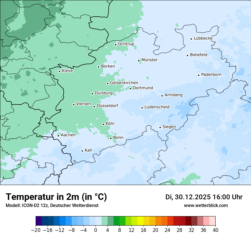 Modellkarten Temperatur