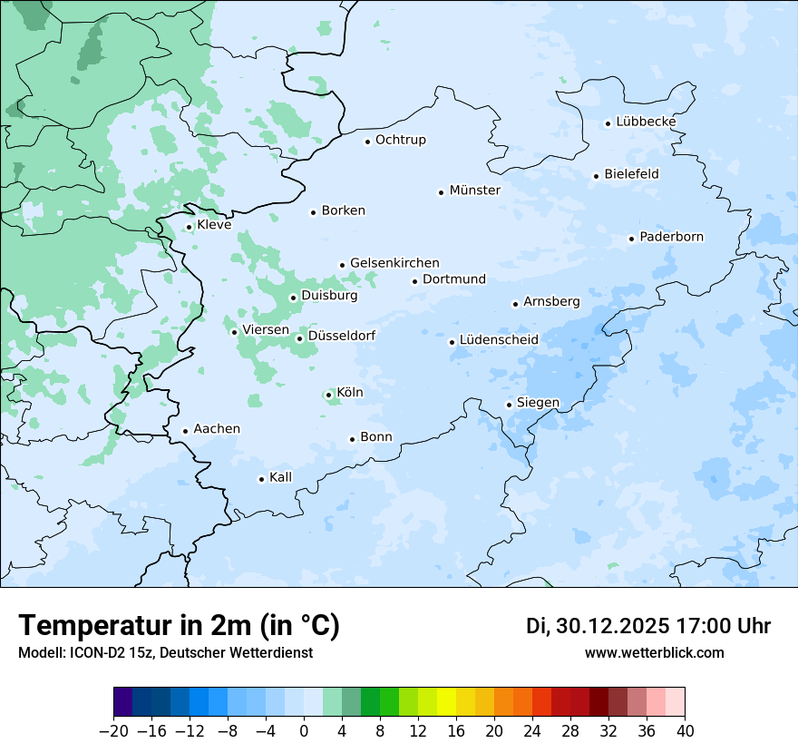 Modellkarten Temperatur