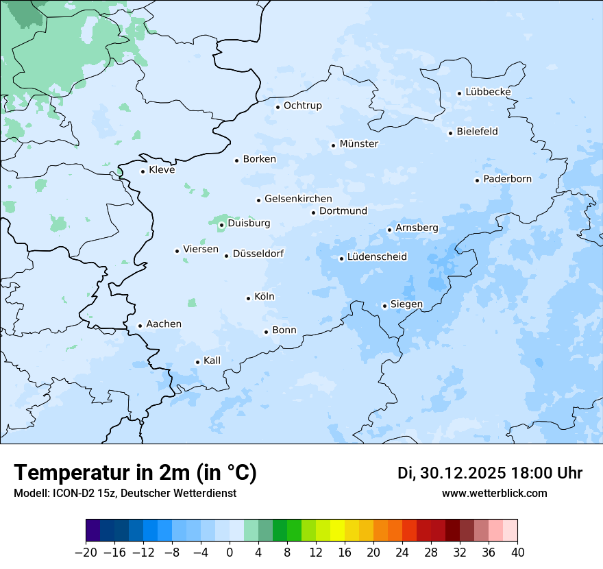 Modellkarten Temperatur