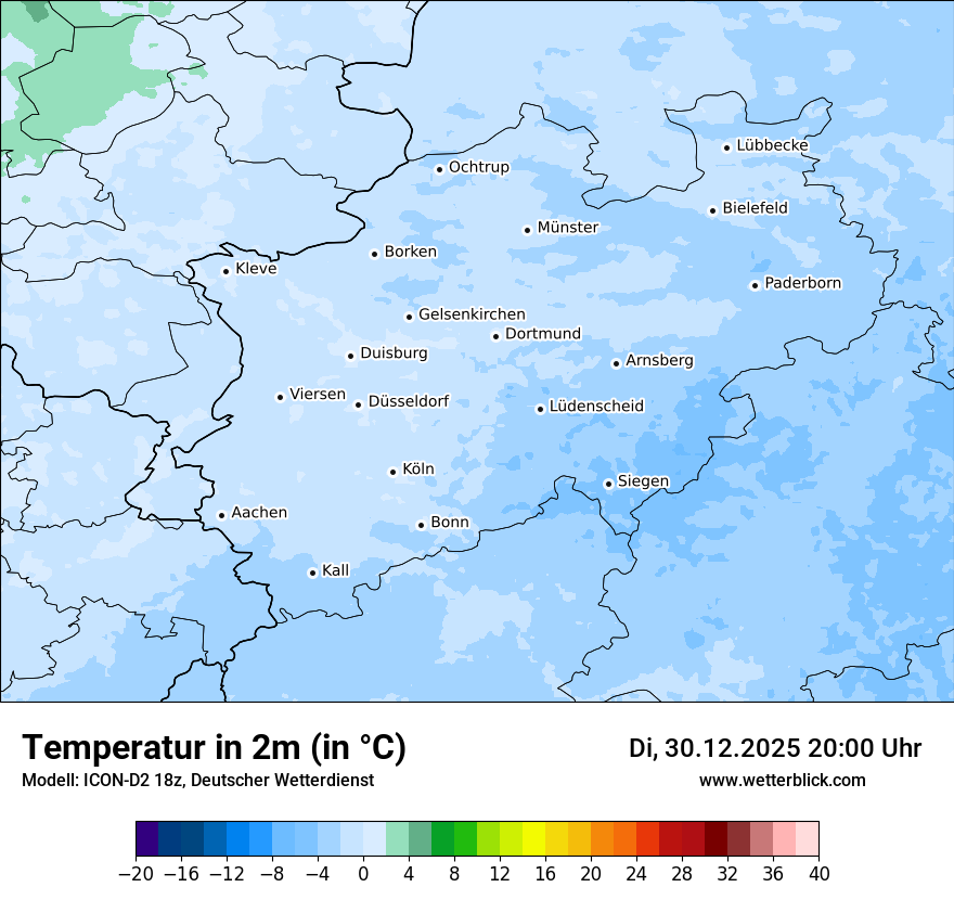 Modellkarten Temperatur