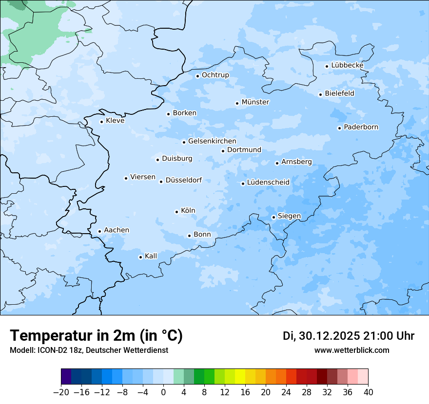 Modellkarten Temperatur
