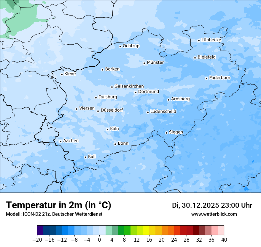 Modellkarten Temperatur