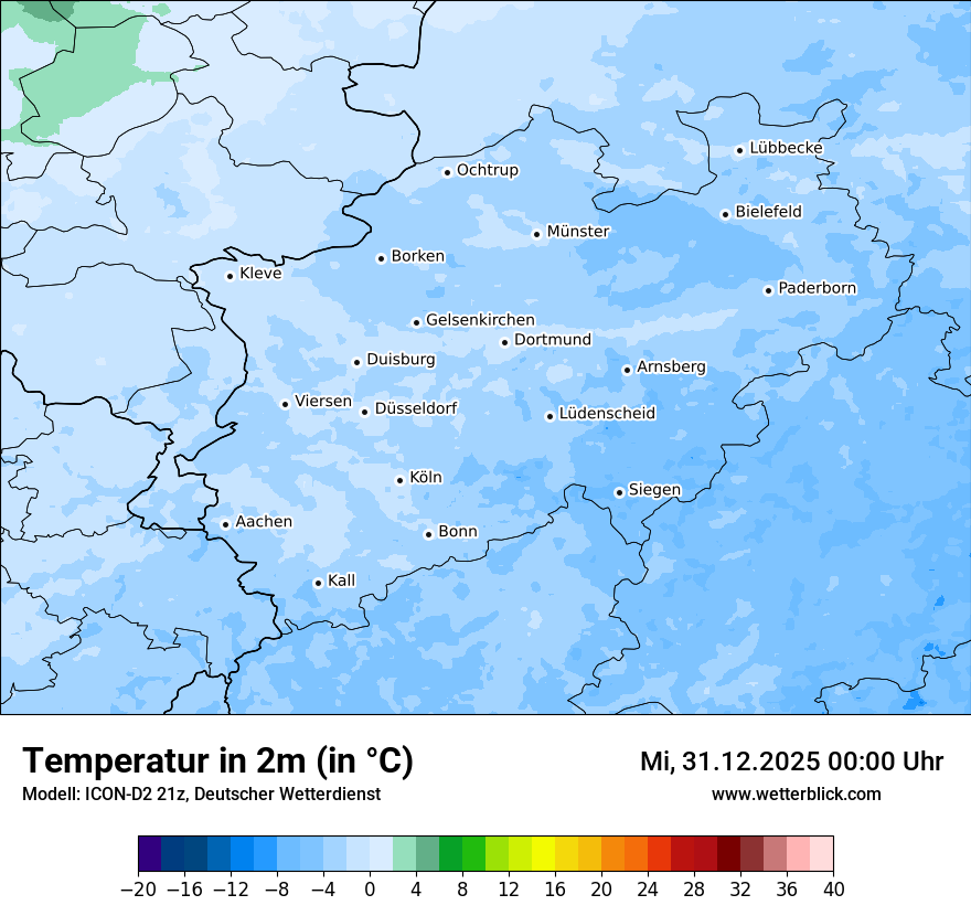 Modellkarten Temperatur
