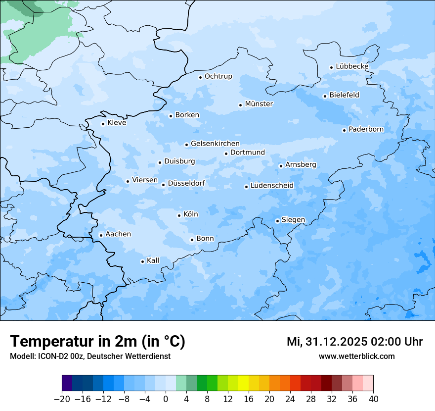 Modellkarten Temperatur