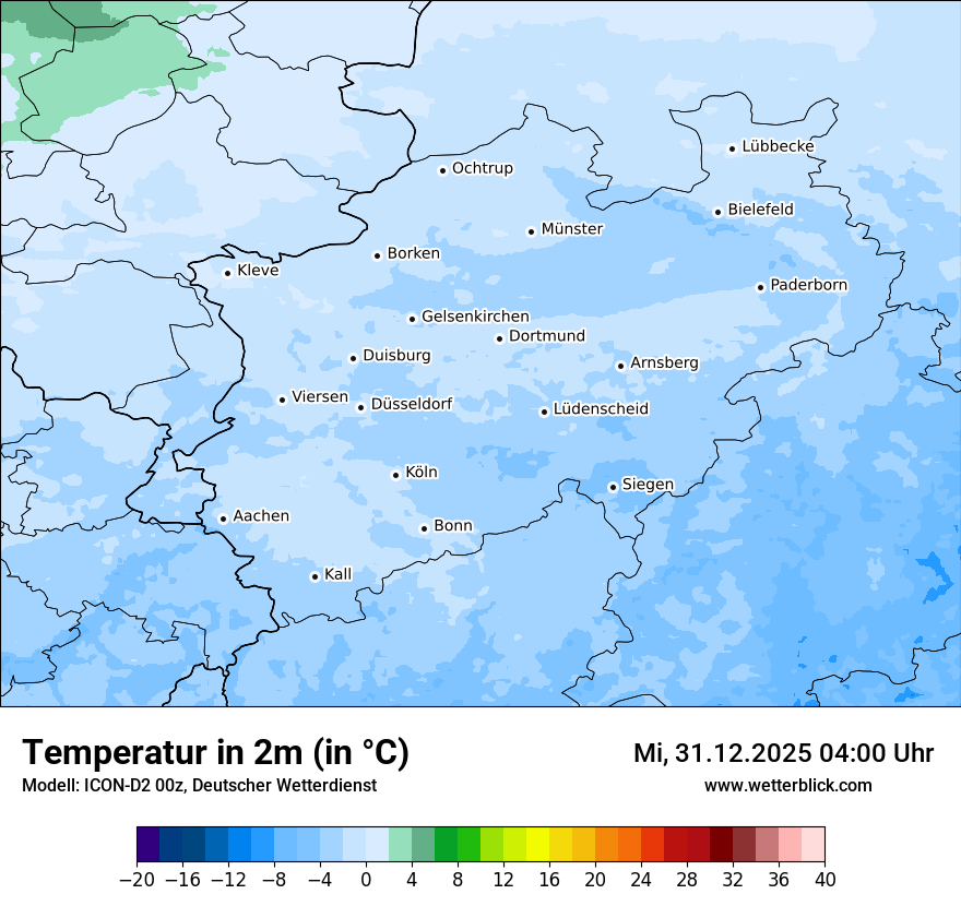 Modellkarten Temperatur