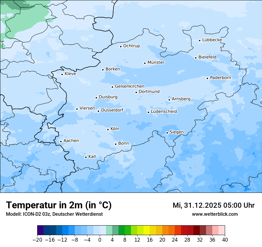Modellkarten Temperatur