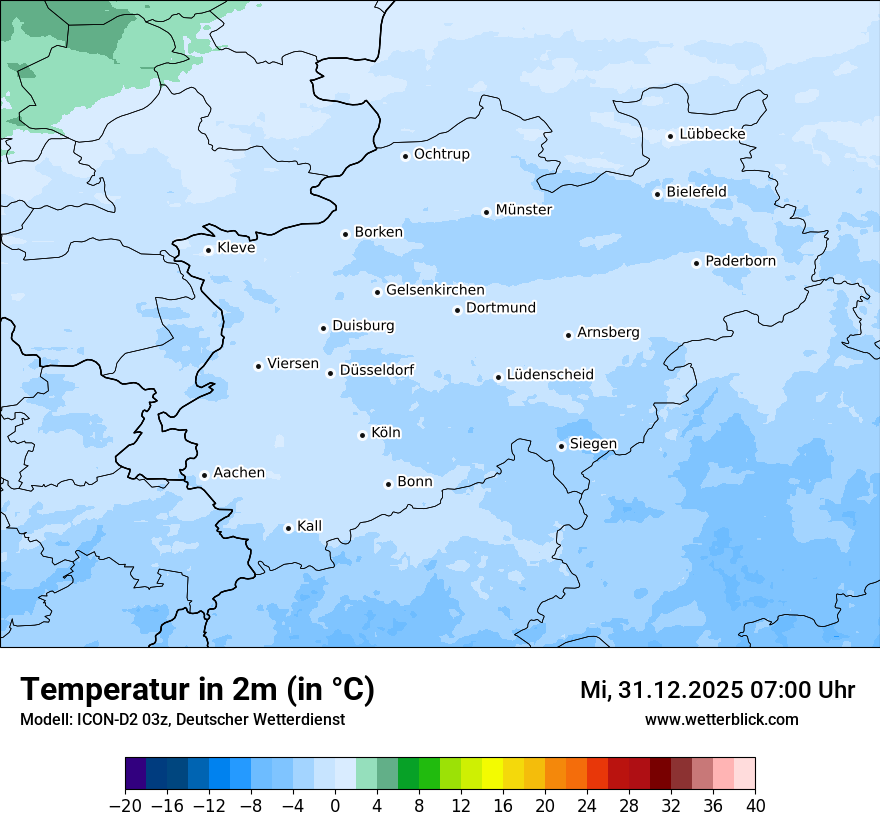 Modellkarten Temperatur