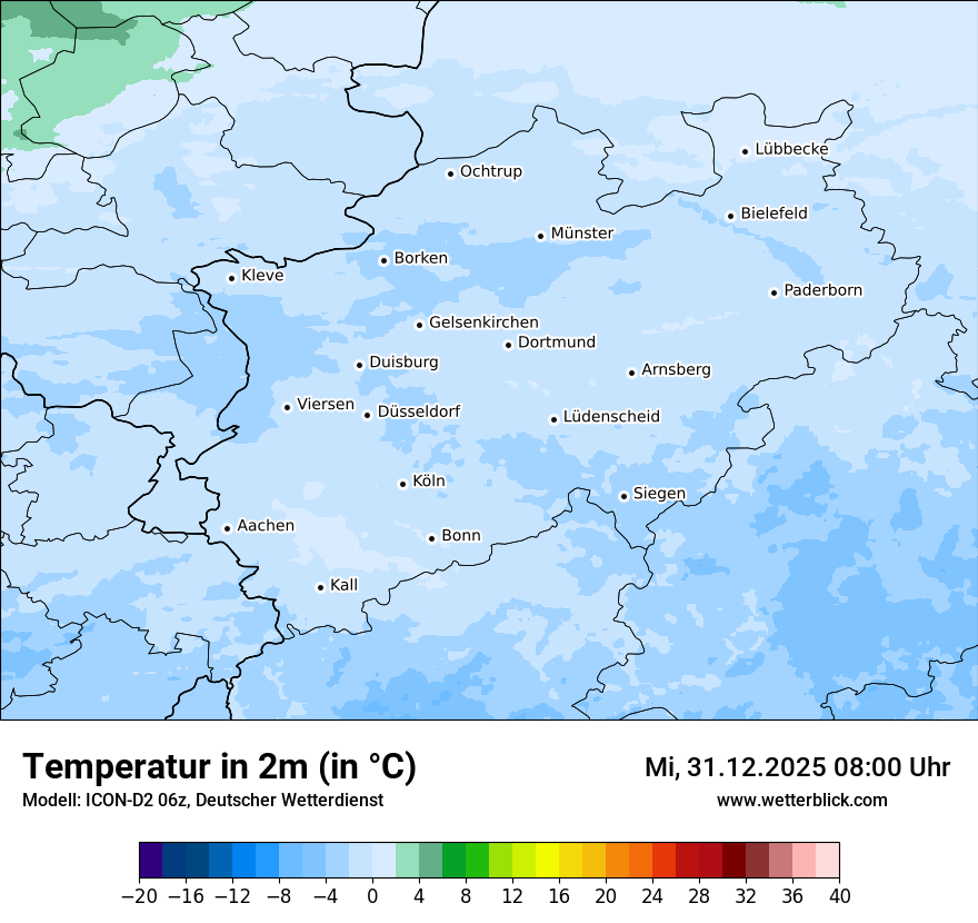 Modellkarten Temperatur