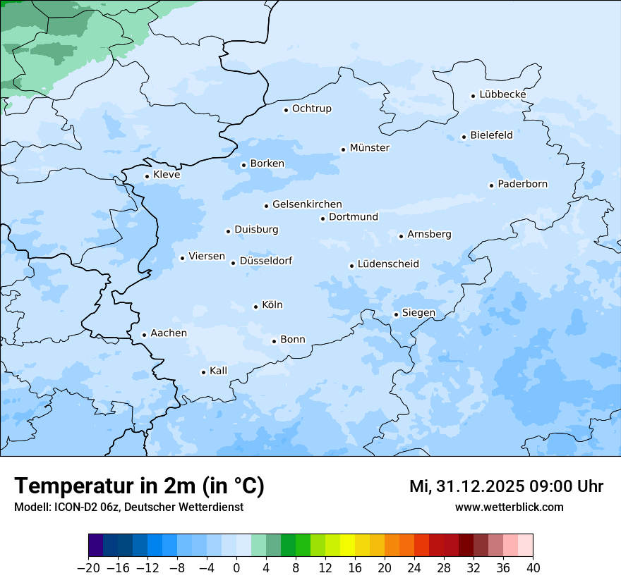 Modellkarten Temperatur