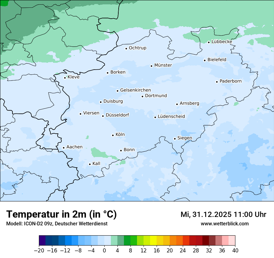 Modellkarten Temperatur