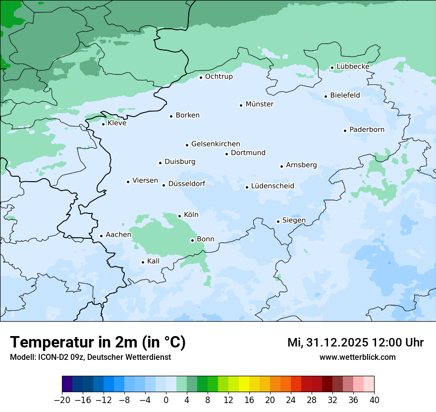 Modellkarten Temperatur
