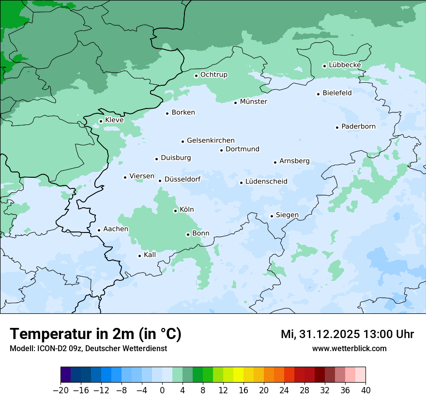 Modellkarten Temperatur