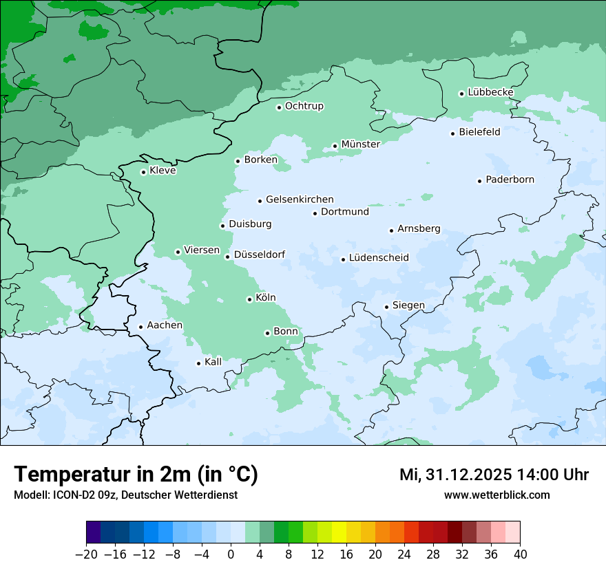 Modellkarten Temperatur