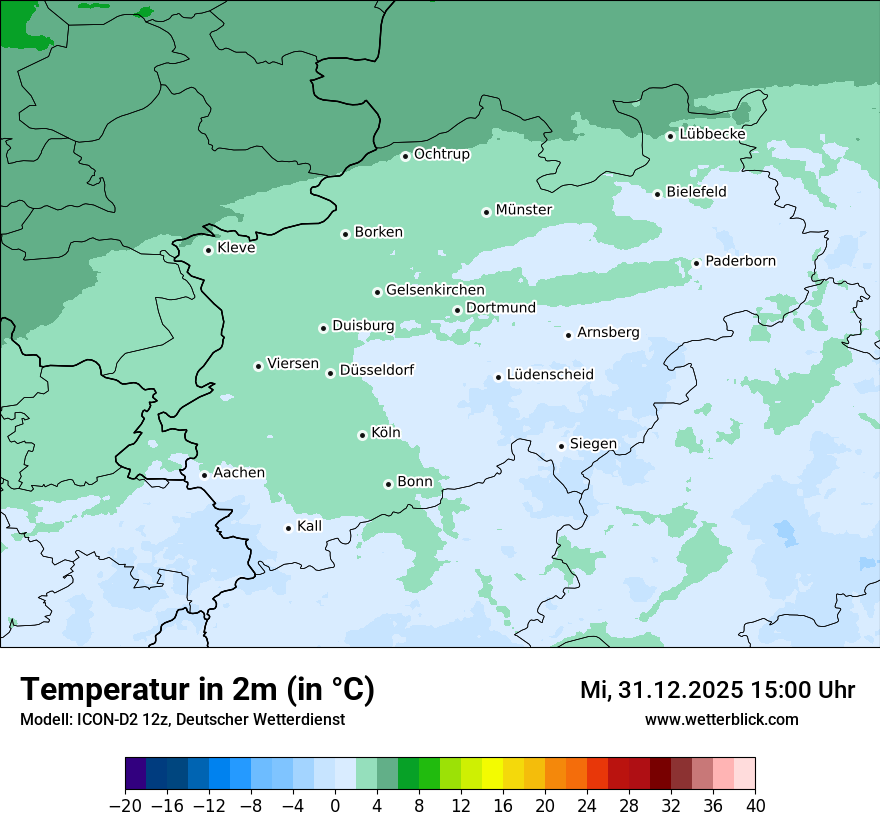 Modellkarten Temperatur