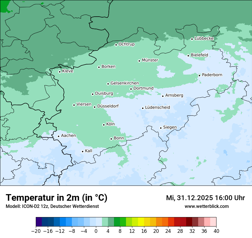 Modellkarten Temperatur