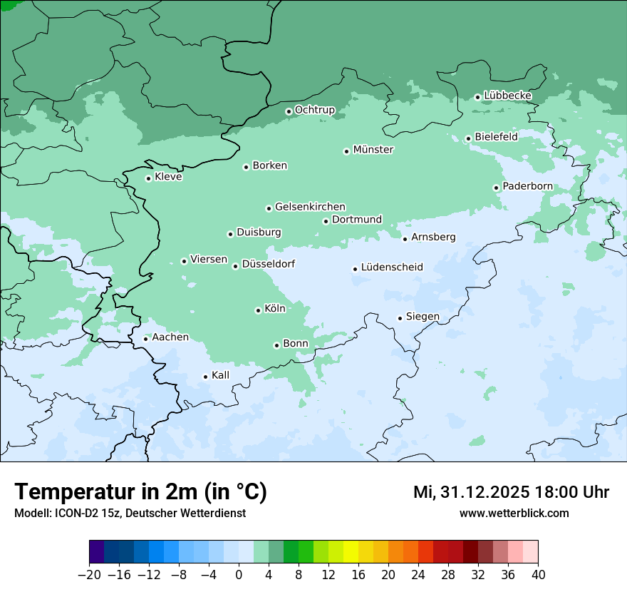 Modellkarten Temperatur