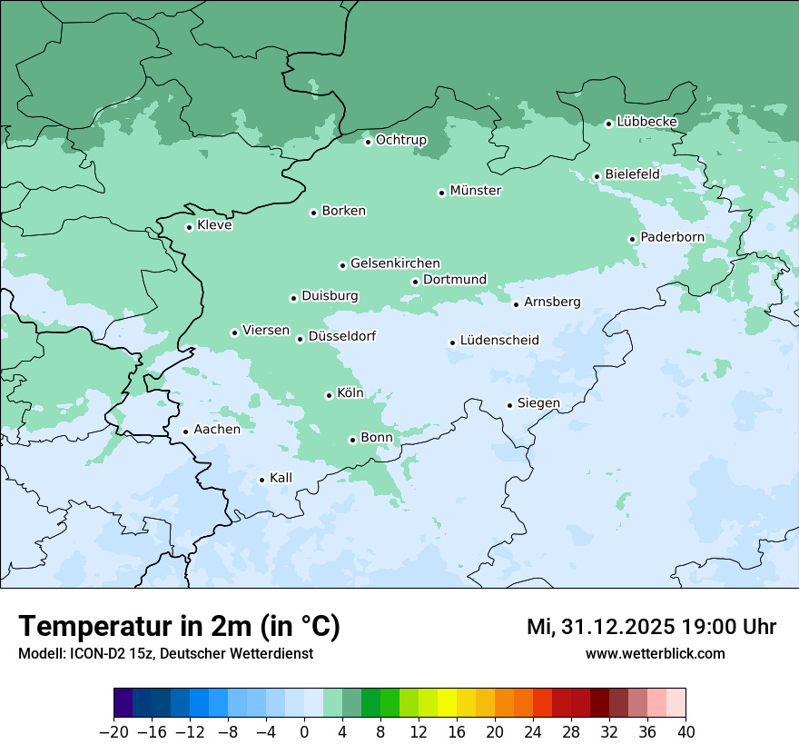 Modellkarten Temperatur
