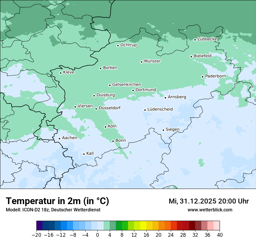 Modellkarten Temperatur