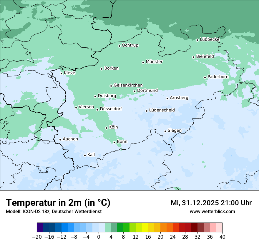 Modellkarten Temperatur