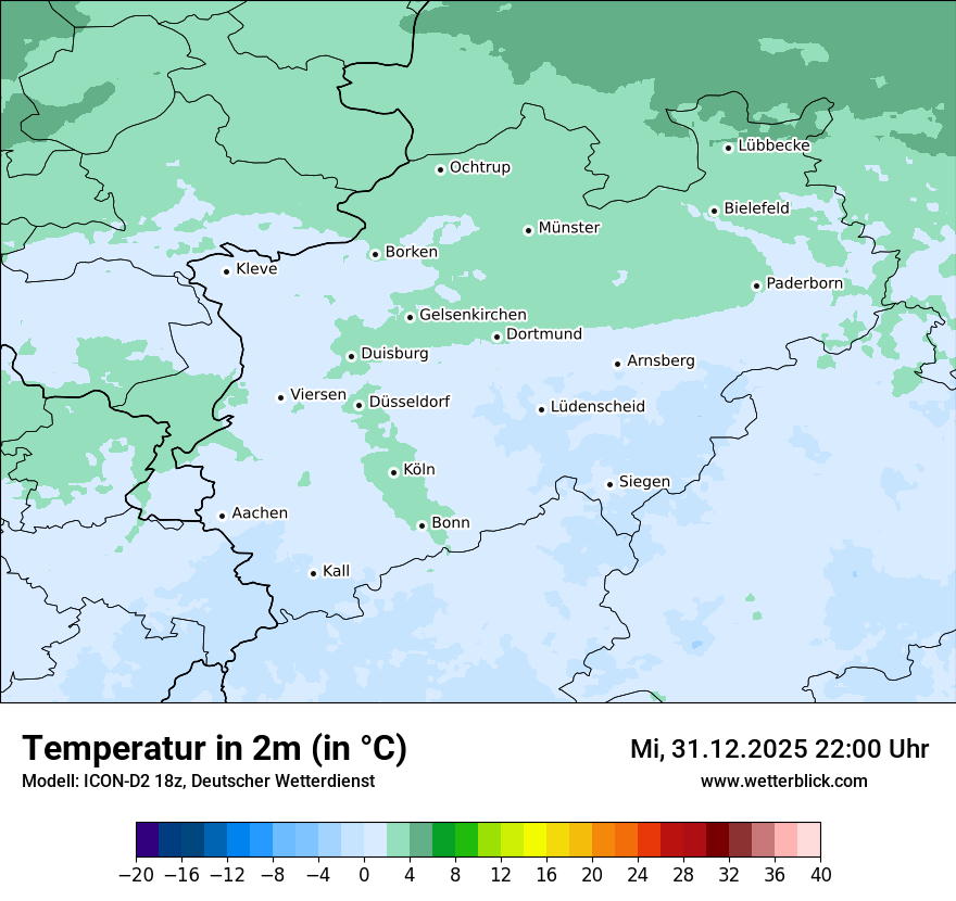 Modellkarten Temperatur
