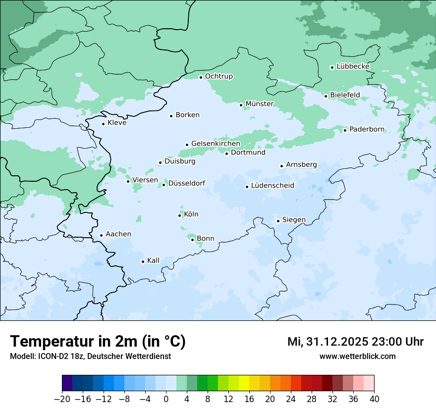 Modellkarten Temperatur