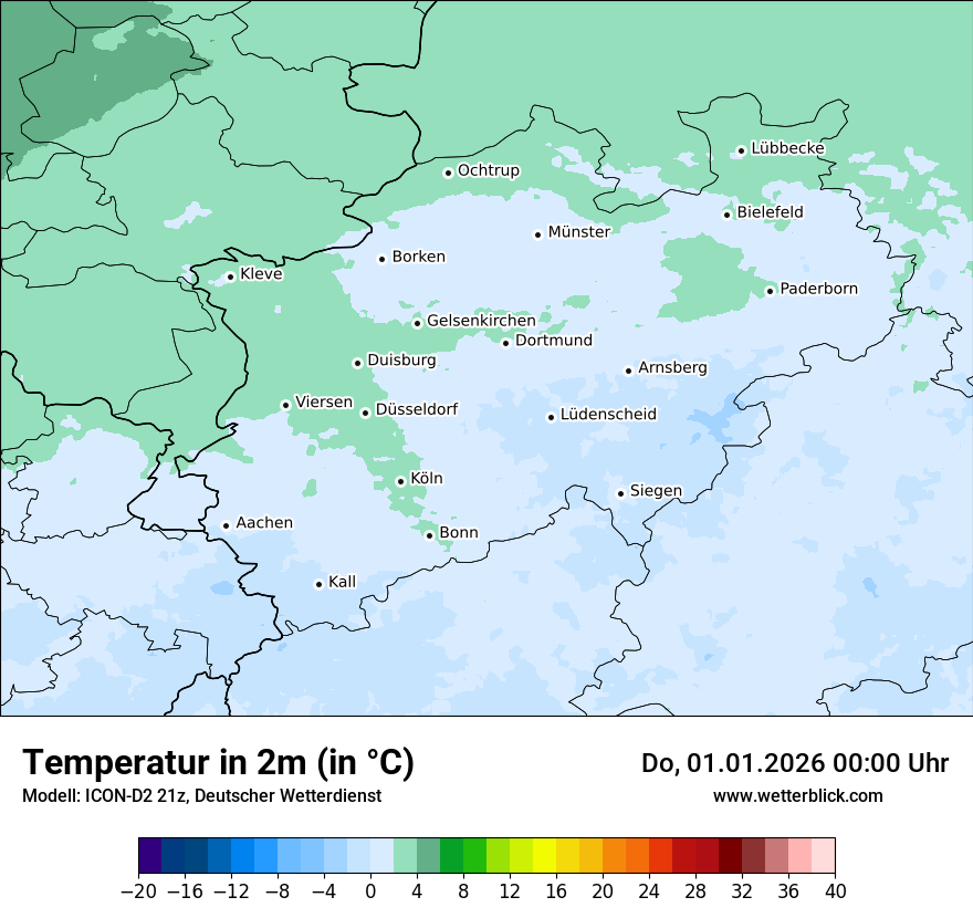 Modellkarten Temperatur