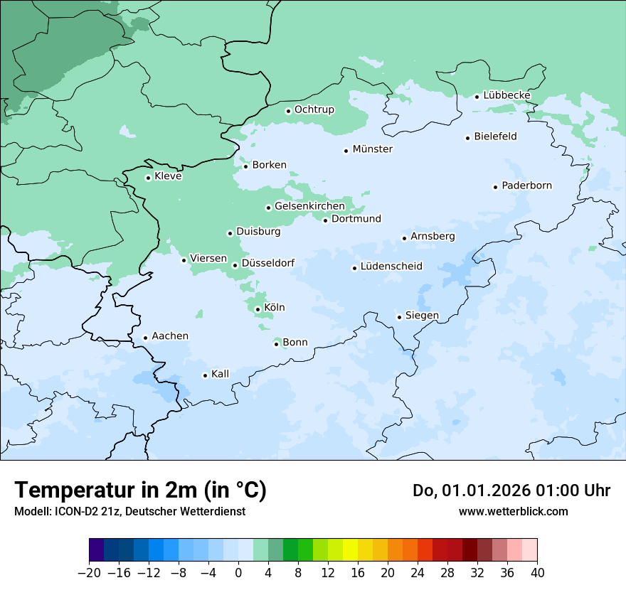 Modellkarten Temperatur