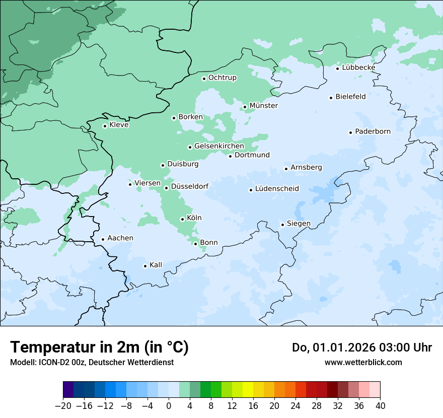 Modellkarten Temperatur