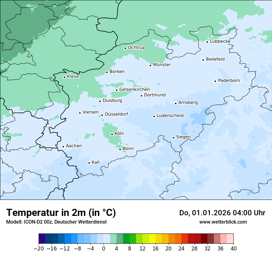 Modellkarten Temperatur