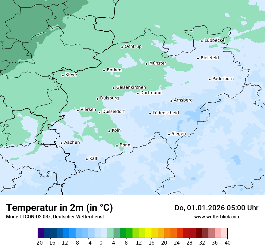 Modellkarten Temperatur