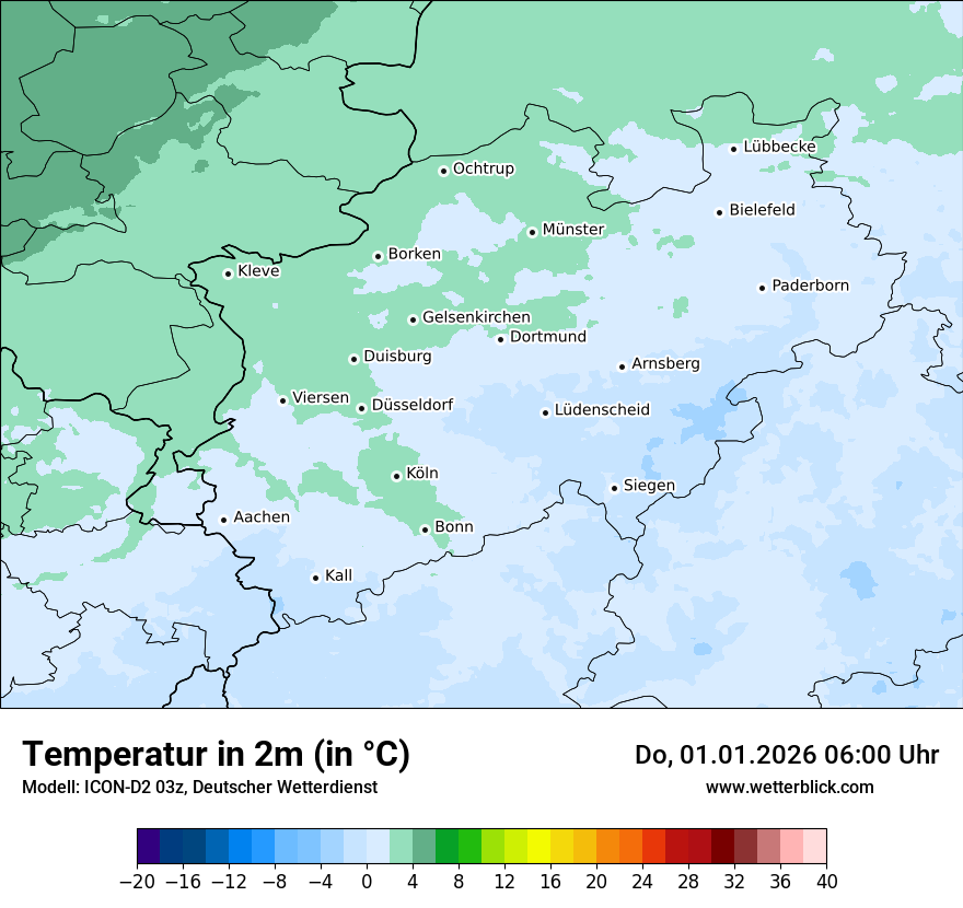 Modellkarten Temperatur