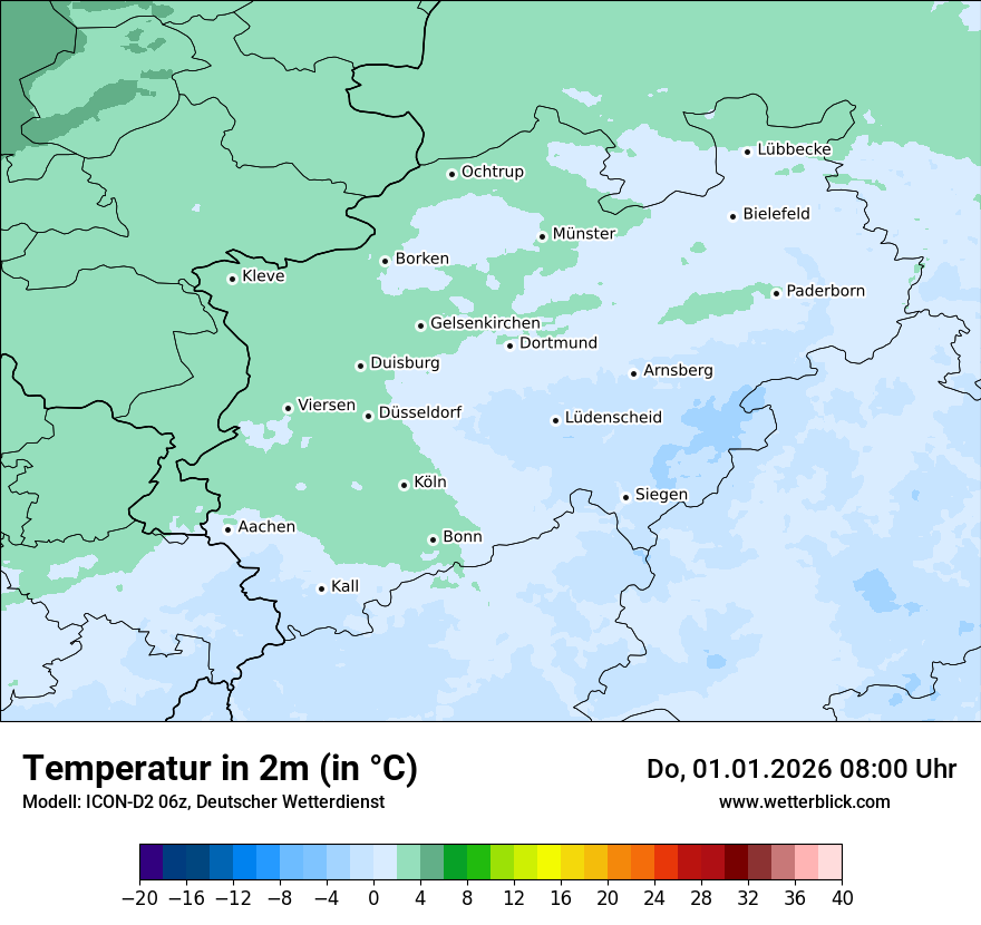 Modellkarten Temperatur