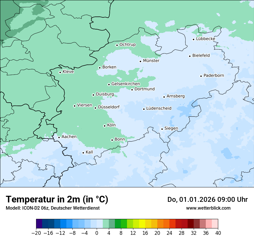 Modellkarten Temperatur