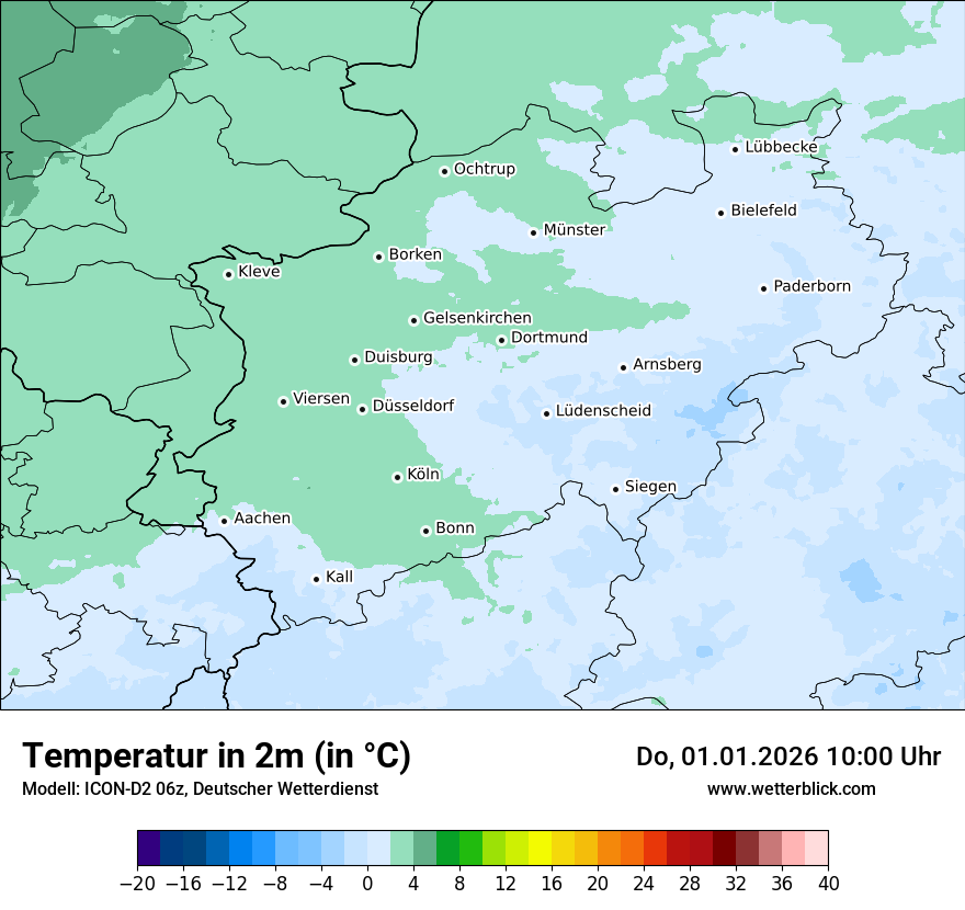 Modellkarten Temperatur