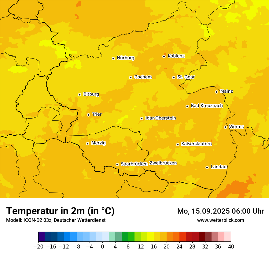 Modellkarten Temperatur