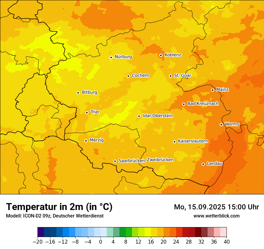 Modellkarten Temperatur