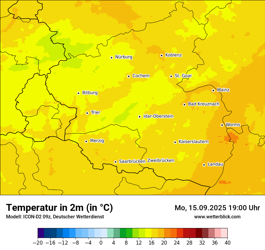 Modellkarten Temperatur
