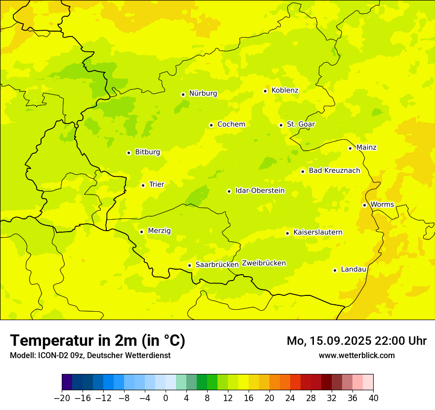 Modellkarten Temperatur