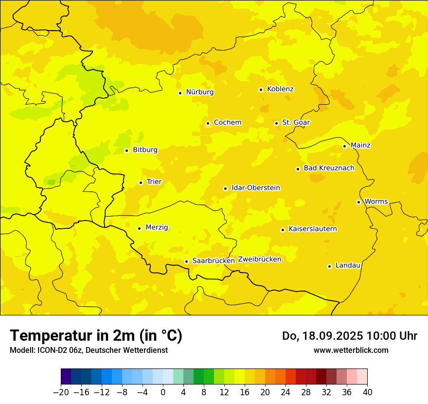 Modellkarten Temperatur