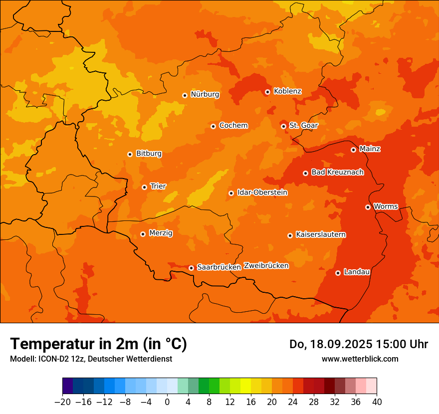 Modellkarten Temperatur