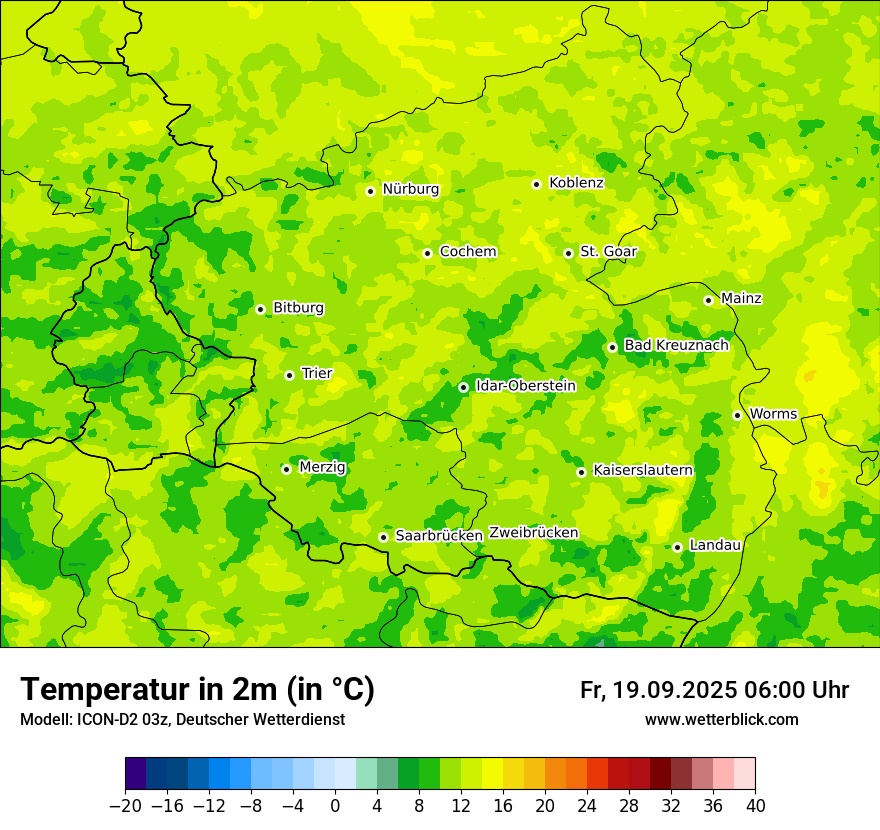 Modellkarten Temperatur