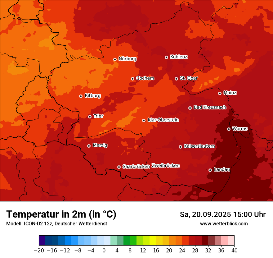 Modellkarten Temperatur