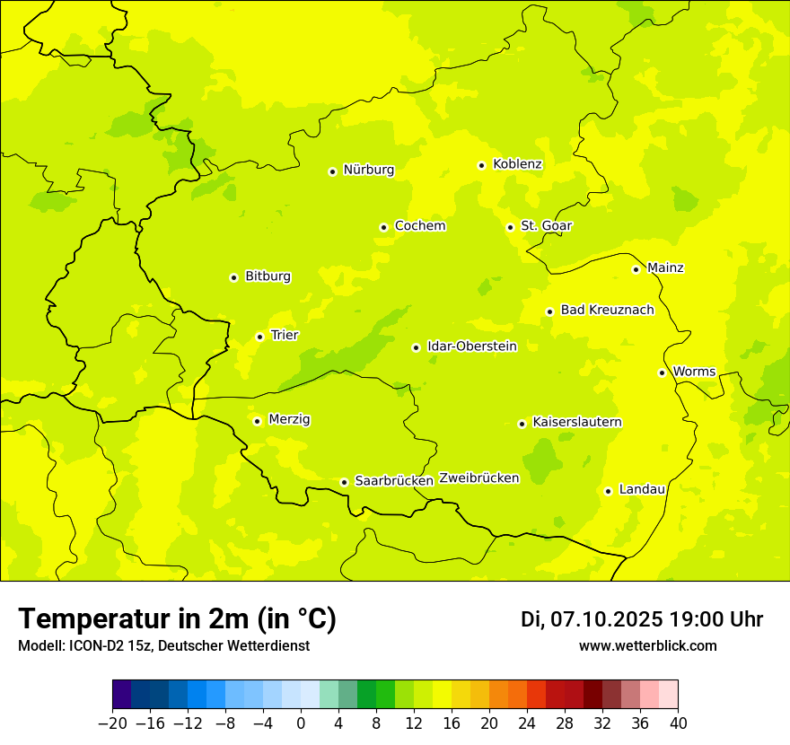 Modellkarten Temperatur