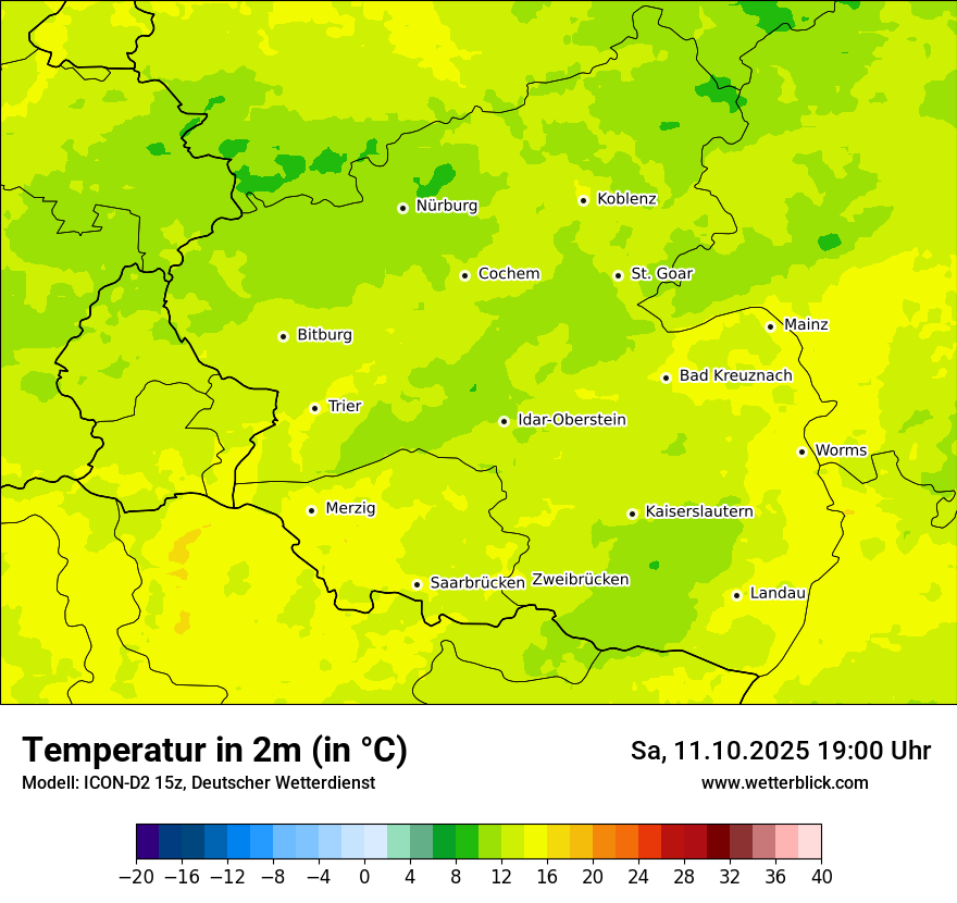 Modellkarten Temperatur
