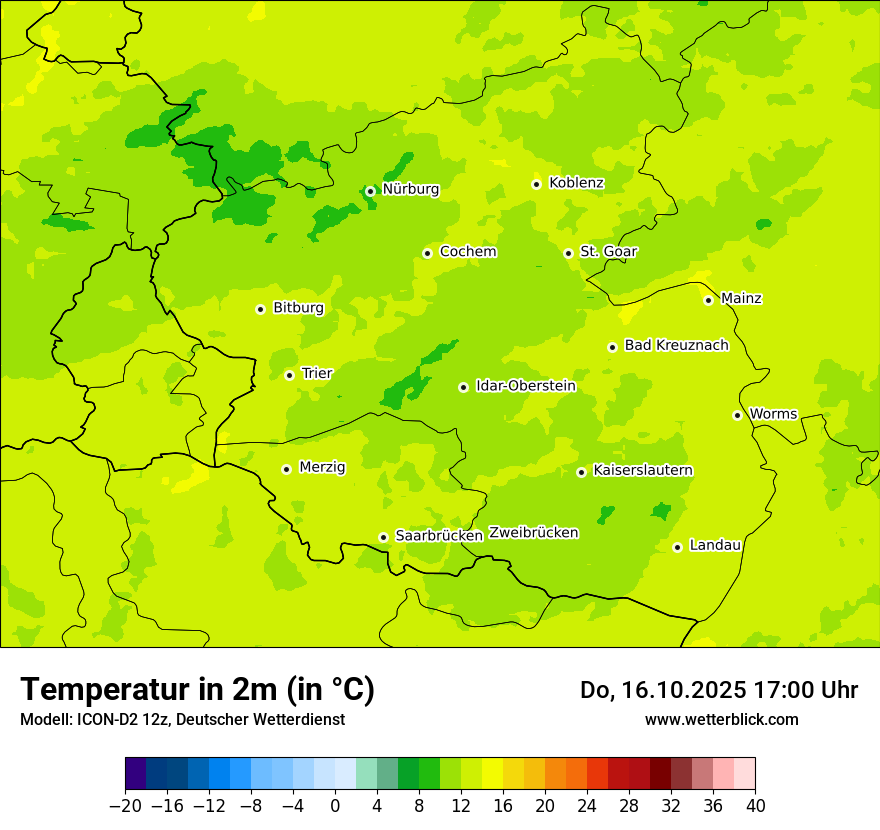 Modellkarten Temperatur