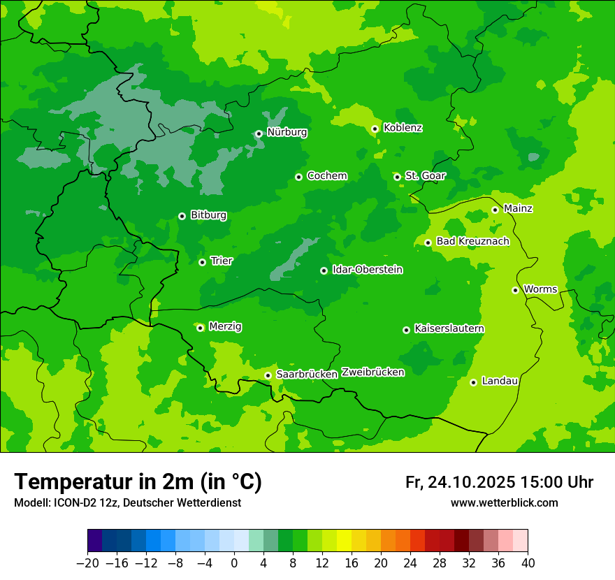 Modellkarten Temperatur