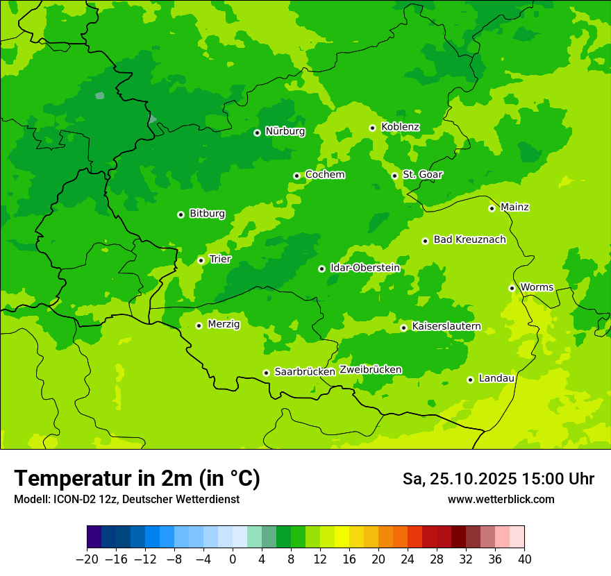 Modellkarten Temperatur Modellkarten Temperatur