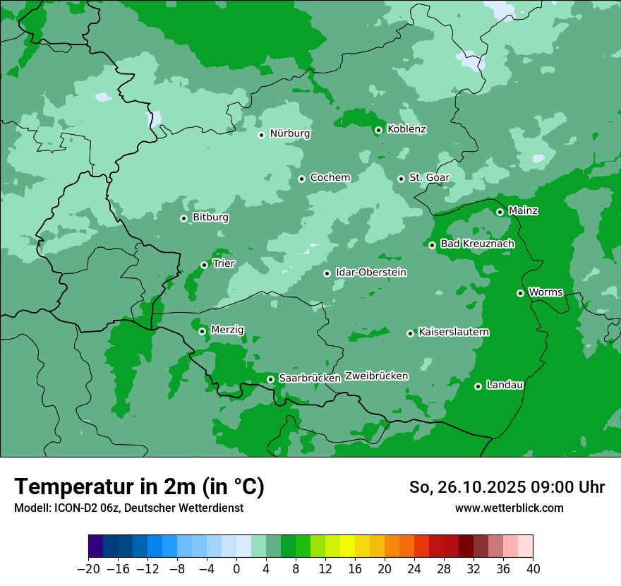 Modellkarten Temperatur Modellkarten Temperatur