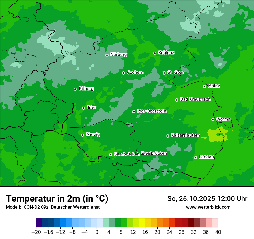 Modellkarten Temperatur Modellkarten Temperatur